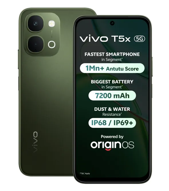 がぶばてページ vivo T5x 5G – Dimensity 7400-Turbo Smartphone with 7200mAh Battery